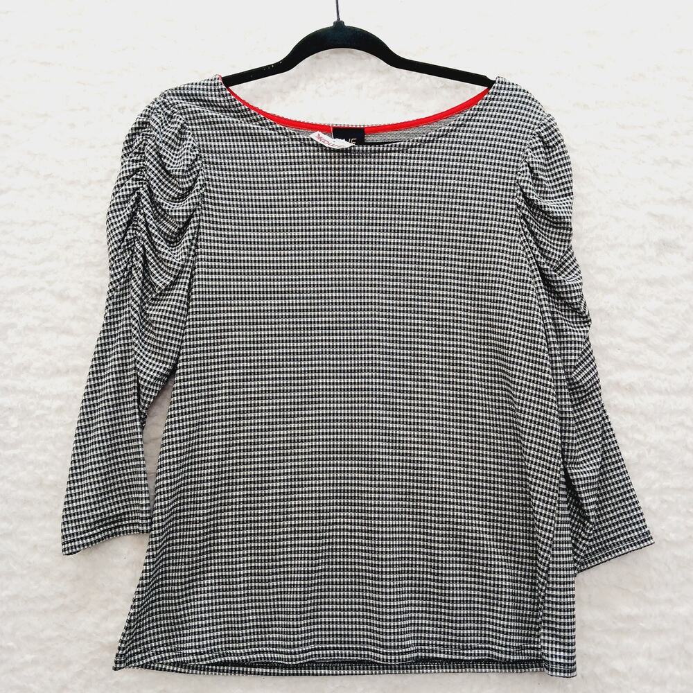 Blouse Rushed Long Sleeve Soft Girl Office Siren Preppy Office Wear NWT Size L